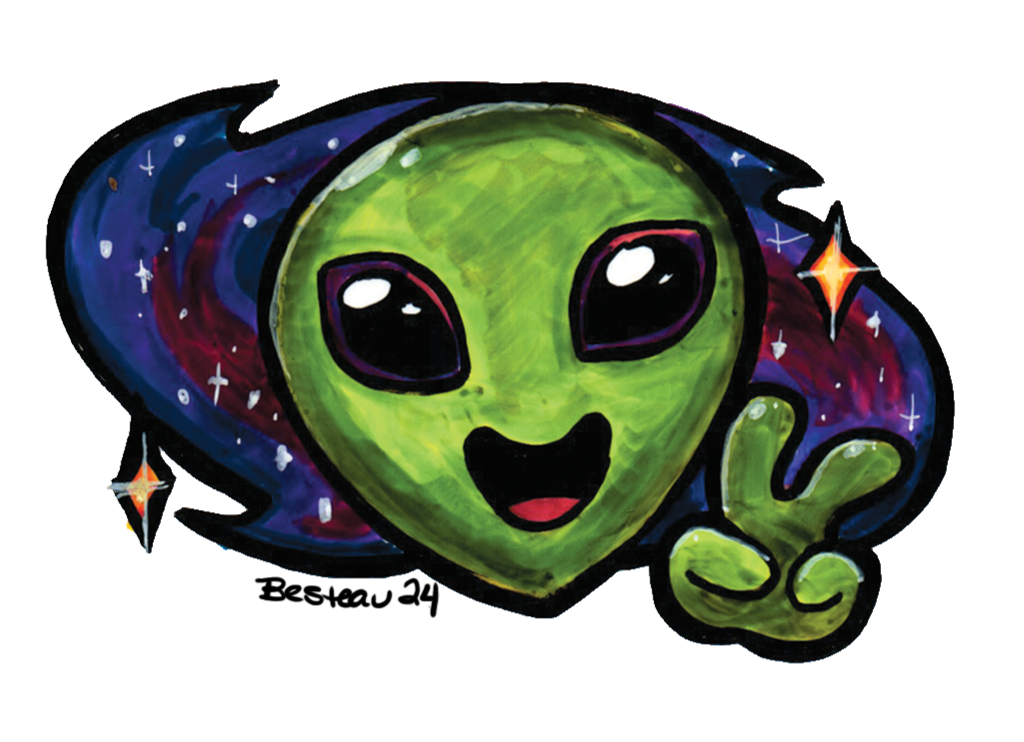 One of my first releases of stickers made from home.