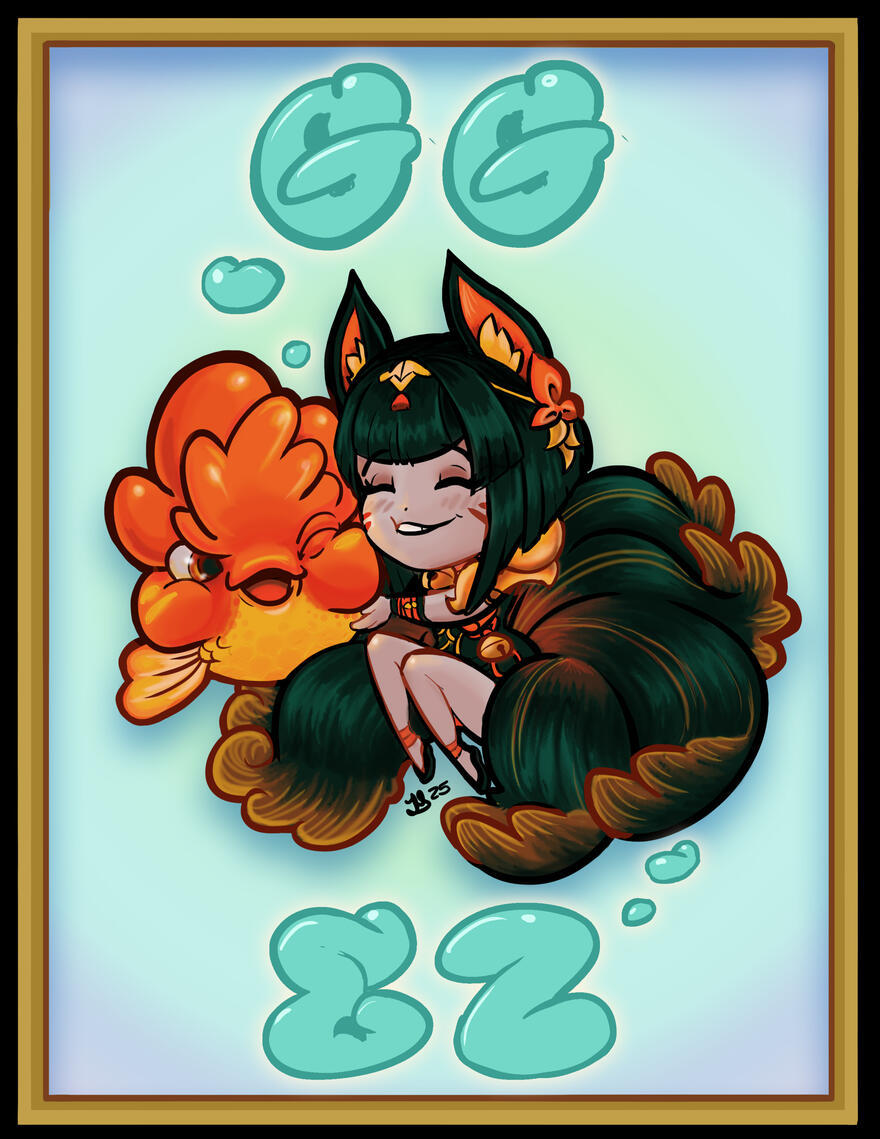 A customer requested his favorite champion and skin to be put on card sleeves.